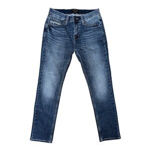 Brother Slim Blue Jeans with Distressed Look